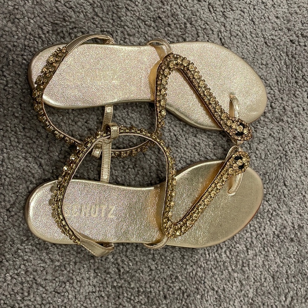 Gold sandals